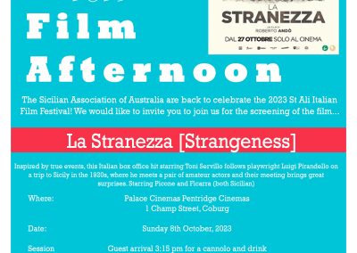 TSAA Film Afternoon – “La Stranezza”