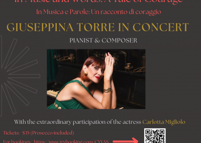 In Music and Words: A Tale of Courage – Giuseppina Torre in Concert